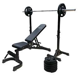 TITAN LIFE Weight Set Garage Gym 100 kg